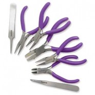 Beadsmith 7-piece tool set of Mini pliers with case